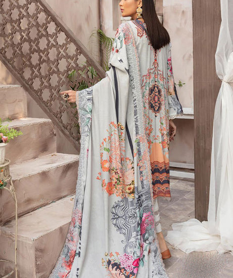 Shaista Peach Print`21 D#701