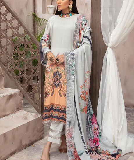 Shaista Peach Print`21 D#701
