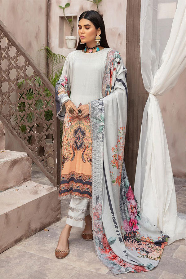 Shaista Peach Print`21 D#701