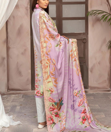 Shaista Peach Print`21 D#703