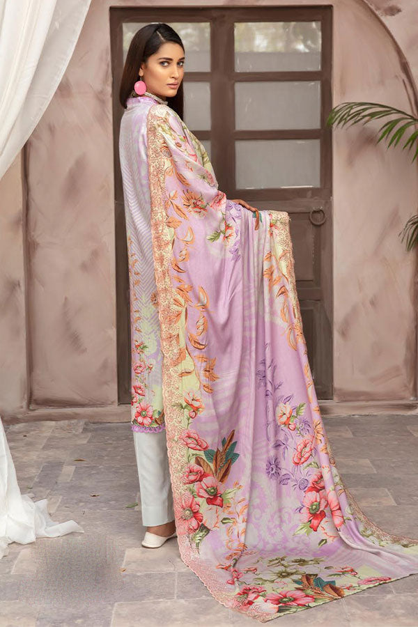 Shaista Peach Print`21 D#703