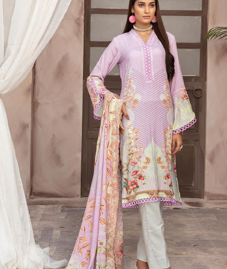 Shaista Peach Print`21 D#703
