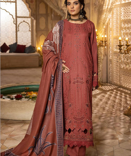 Shaista Semi Peach Jacquard'24 D#395
