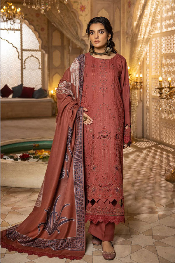 Shaista Semi Peach Jacquard'24 D#395