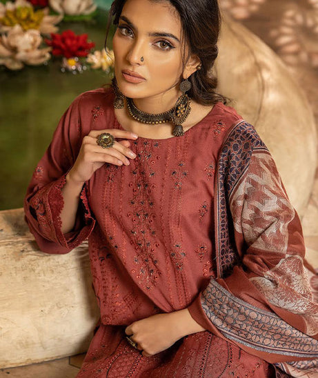 Shaista Semi Peach Jacquard'24 D#395