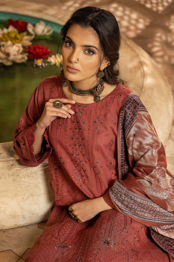 Shaista Semi Peach Jacquard'24 D#395