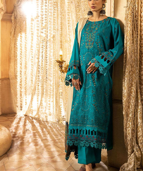 Shaista Semi Peach Jacquard'24 D#397