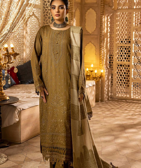 Shaista Semi Peach Jacquard'24 D#398