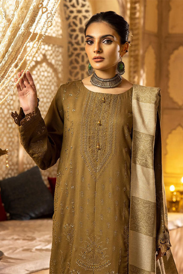 Shaista Semi Peach Jacquard'24 D#398