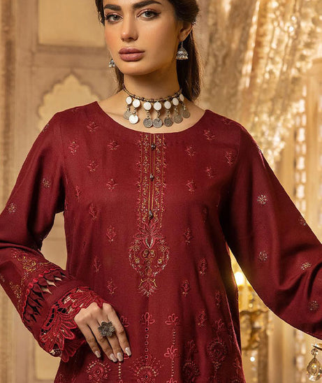 Shaista Semi Peach Jacquard'24 D#399