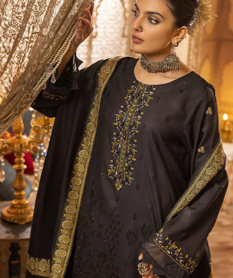 Shaista Semi Peach Jacquard'24 D#400