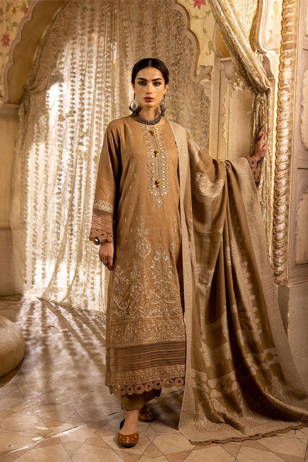 Shaista Semi Peach Jacquard'24 D#401