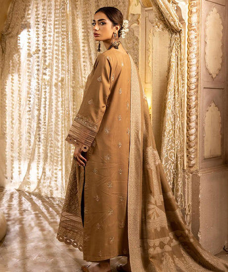 Shaista Semi Peach Jacquard'24 D#401