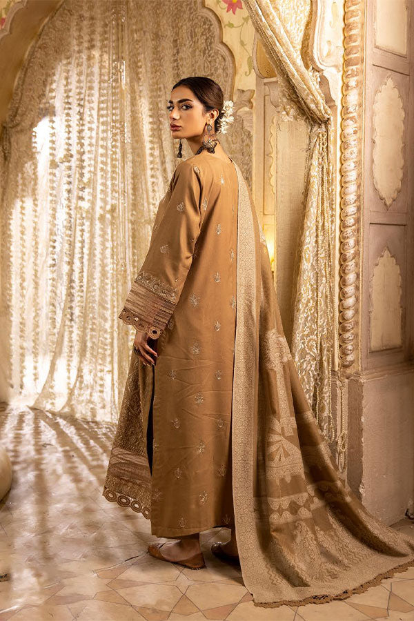 Shaista Semi Peach Jacquard'24 D#401