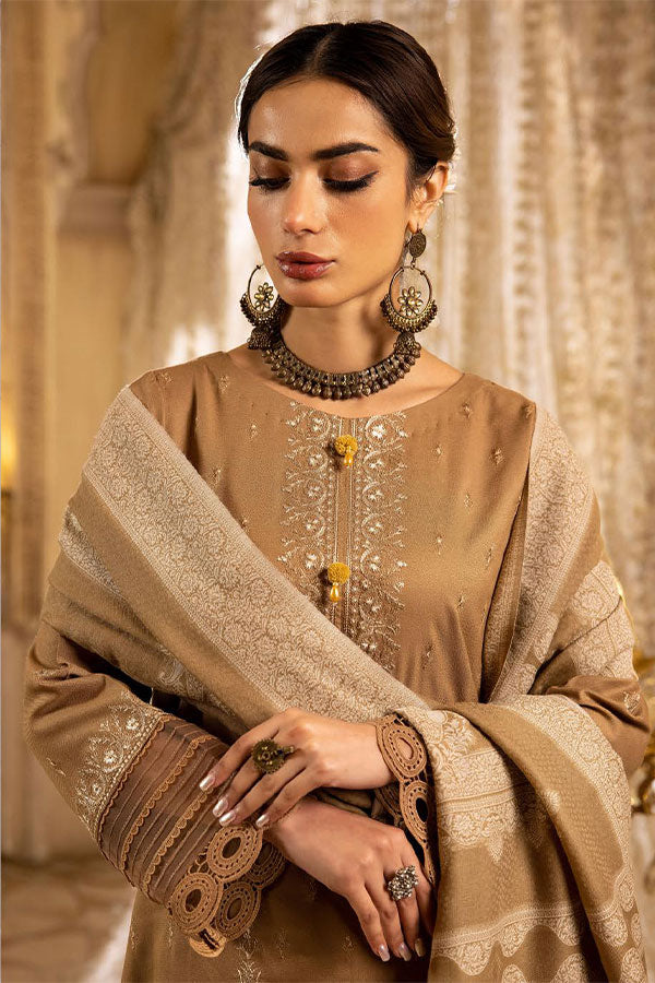 Shaista Semi Peach Jacquard'24 D#401