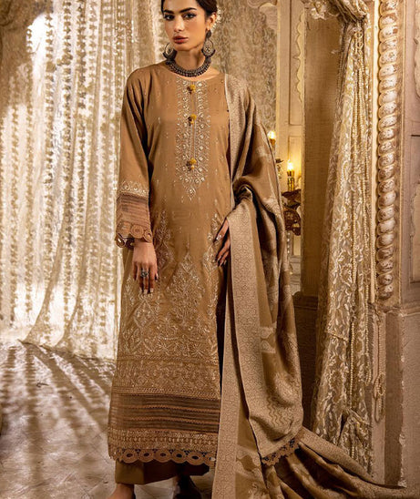 Shaista Semi Peach Jacquard'24 D#401