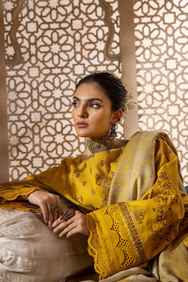 Shaista Semi Peach Jacquard`25 D#402