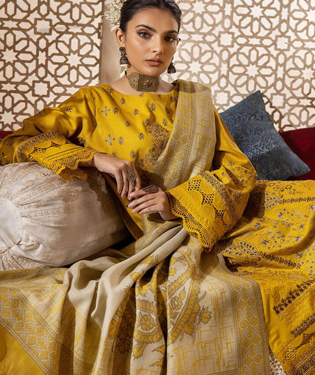 Shaista Semi Peach Jacquard`25 D#402