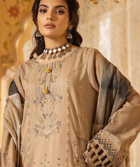 Shaista Semi Peach Jacquard`25 D#404