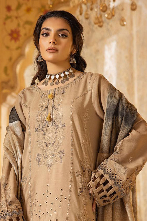 Shaista Semi Peach Jacquard`25 D#404