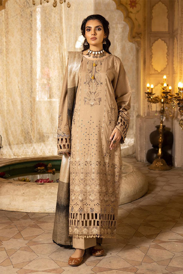 Shaista Semi Peach Jacquard`25 D#404