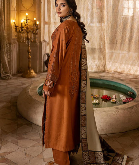 Shaista Semi Peach Jacquard`25 D#405