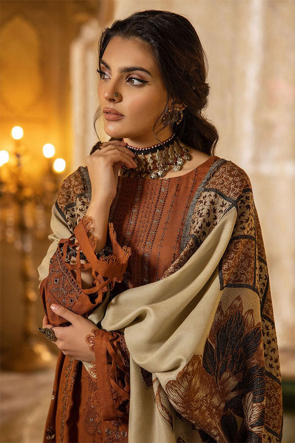 Shaista Semi Peach Jacquard`25 D#405