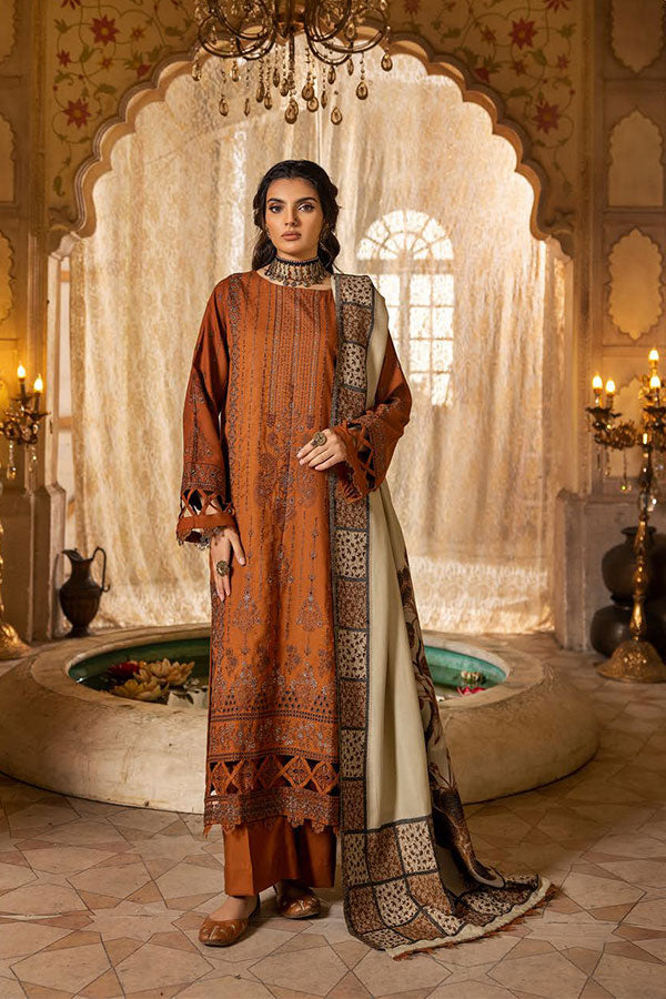 Shaista Semi Peach Jacquard`25 D#405