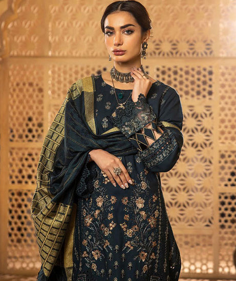 Shaista Semi Peach Jacquard`25 D#406