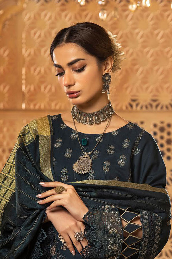 Shaista Semi Peach Jacquard`25 D#406