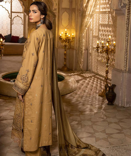 Shaista Semi Peach Jacquard`25 D#407