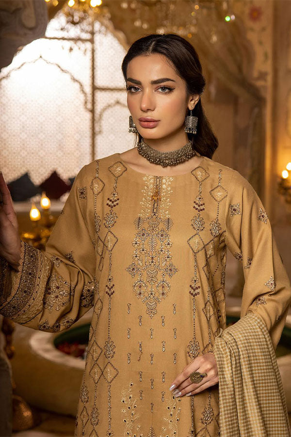 Shaista Semi Peach Jacquard`25 D#407