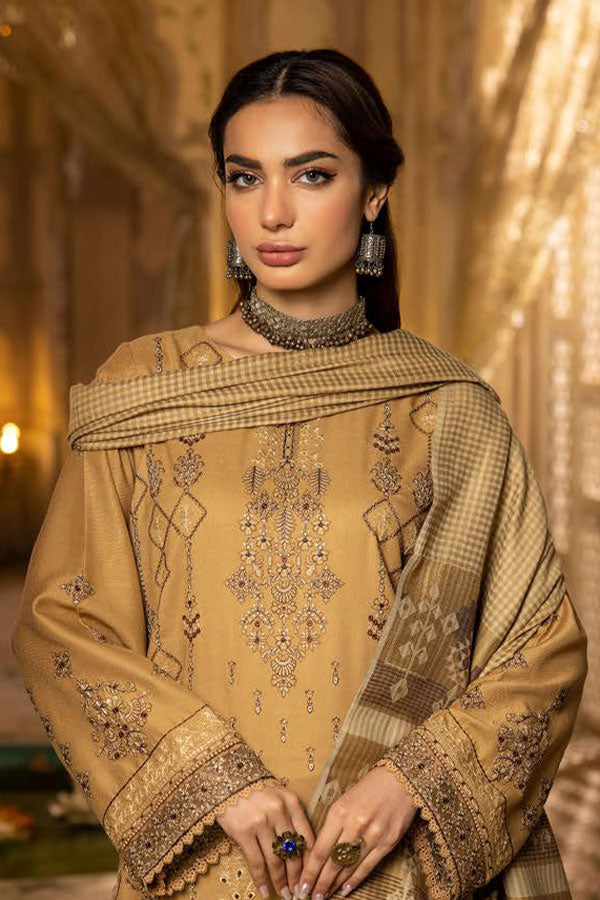 Shaista Semi Peach Jacquard`25 D#407