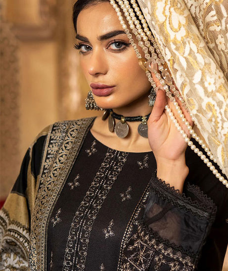 Shaista Semi Peach Jacquard`25 D#408