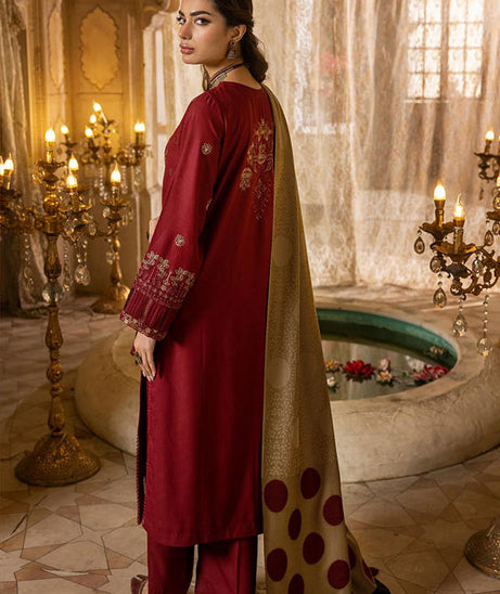 Shaista Semi Peach Jacquard`25 D#409