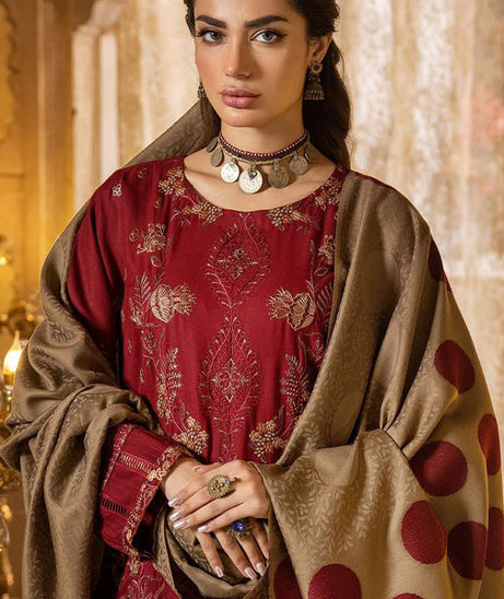 Shaista Semi Peach Jacquard`25 D#409