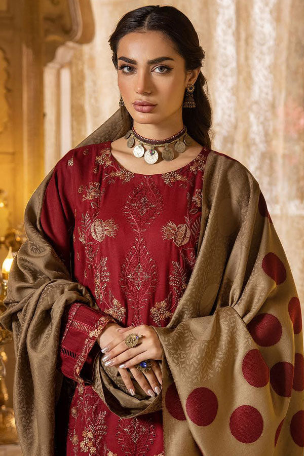 Shaista Semi Peach Jacquard`25 D#409