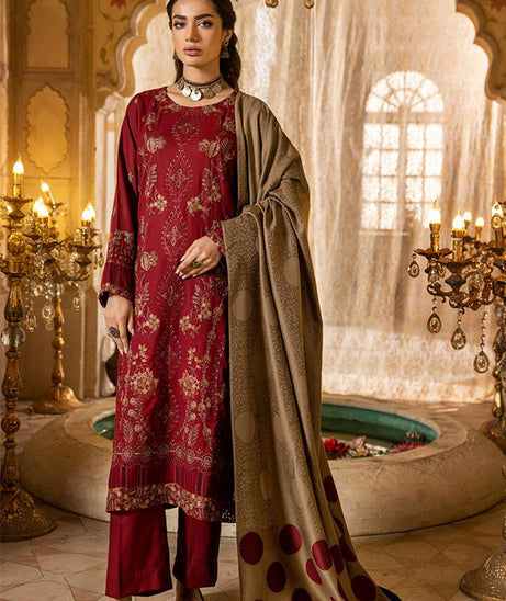 Shaista Semi Peach Jacquard`25 D#409