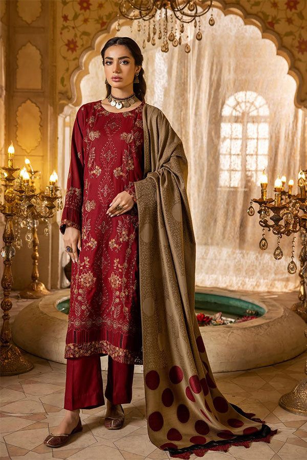 Shaista Semi Peach Jacquard`25 D#409