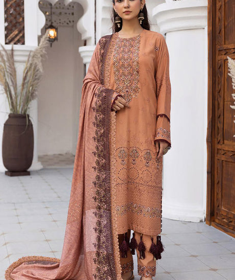 Shaista Shumaii Semi Peach`25 D#774