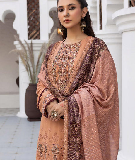 Shaista Shumaii Semi Peach`25 D#774