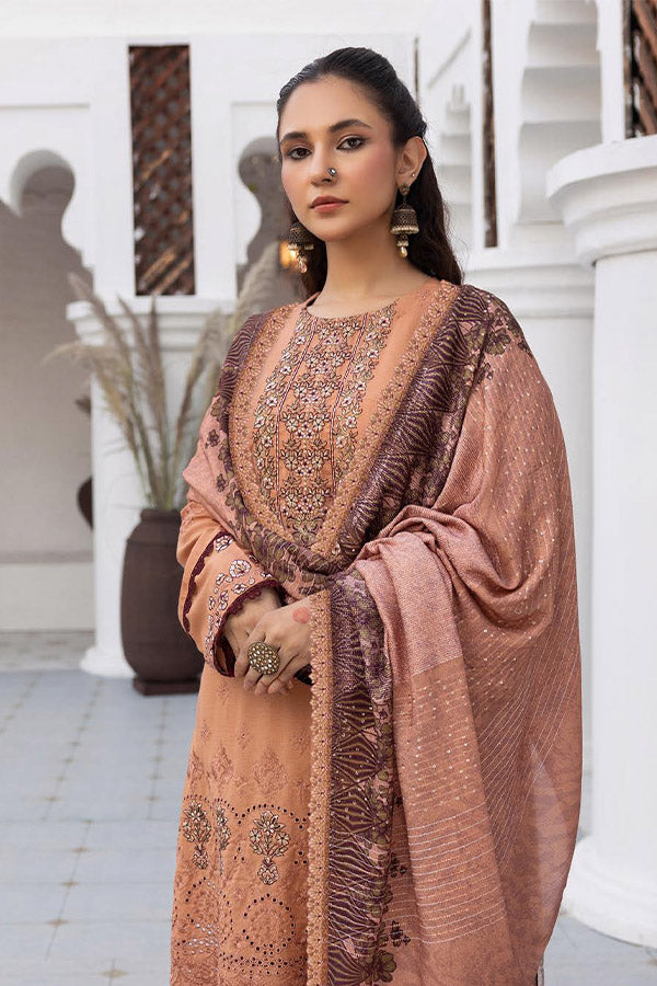 Shaista Shumaii Semi Peach`25 D#774