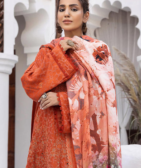 Shaista Shumaii Semi Peach`25 D#776