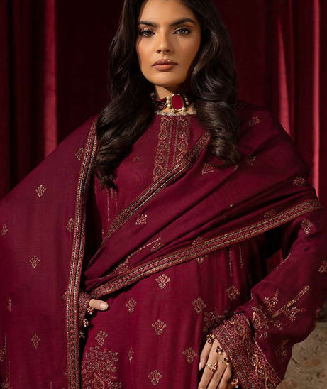 Shaista Supreme Emb Peach`25 D#83