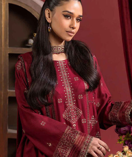 Shaista Supreme Emb Peach`25 (Vol-2) D#88