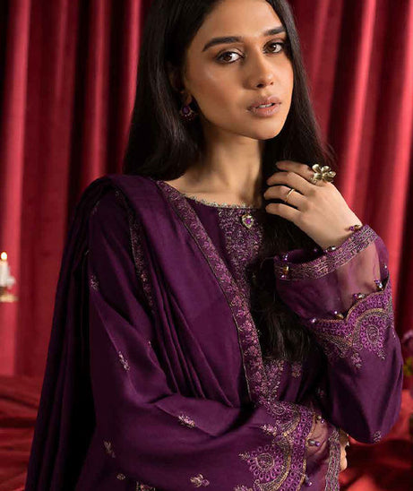 Shaista Supreme Emb Peach`25 (Vol-2) D#90