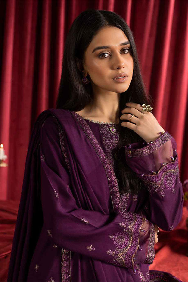 Shaista Supreme Emb Peach`25 (Vol-2) D#90