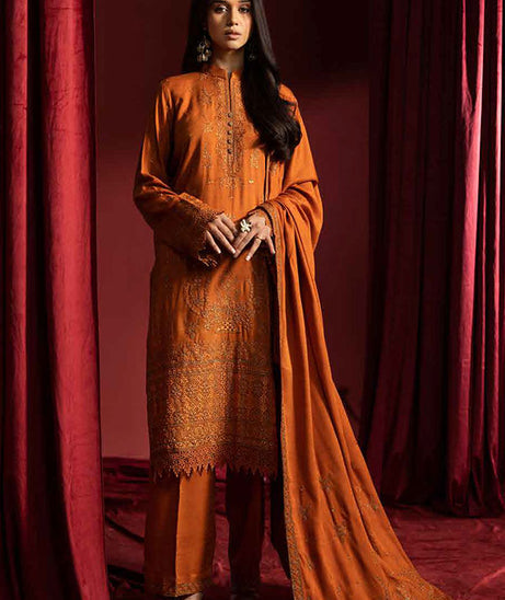 Shaista Supreme Emb Peach`25 (Vol-2) D#93