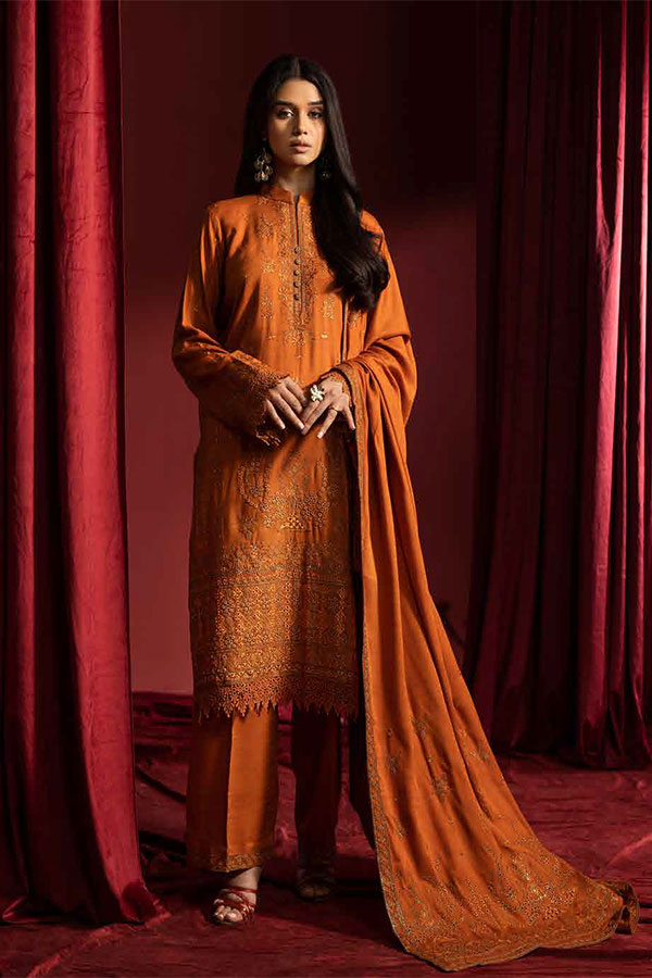 Shaista Supreme Emb Peach`25 (Vol-2) D#93