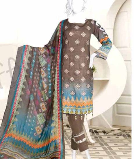 Shanaya Emb Dobby Lawn`22 D#11 Brown